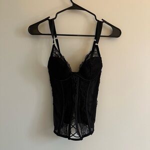 Victoria’s Secret Black Lace Corset Bra